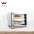 Commercial Easy Operating 2 Layers 2 Plates Stainless Steel Electric Pizza Baking Oven